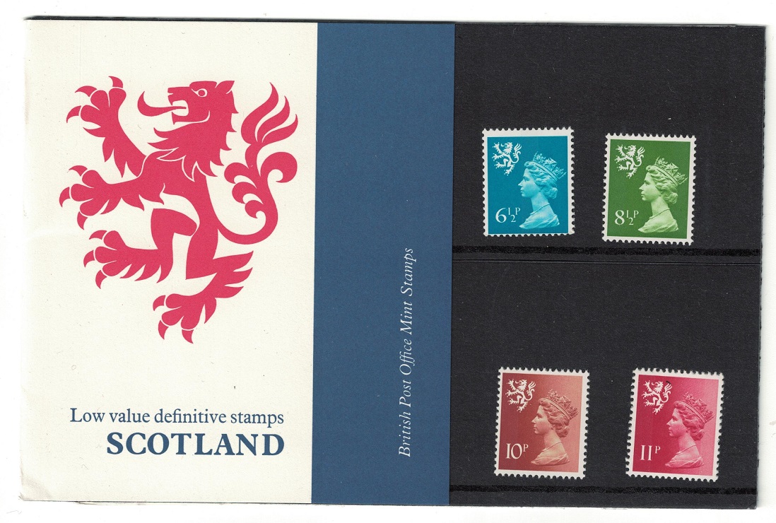 Great Britain Scotland Regional Definitives 4v Pres. Pack No. 85 1976 MNH SG#Pack 85