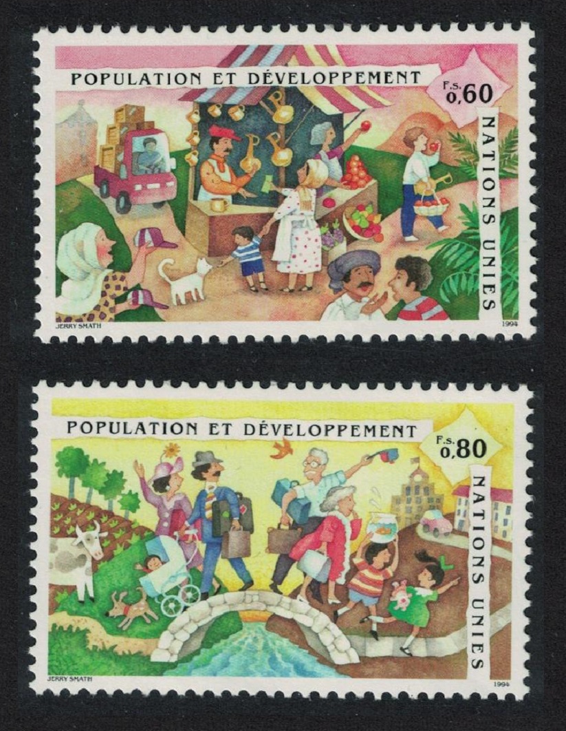 United Nations - Geneva Population and Development 2v 1994 MNH SG#G255-G256