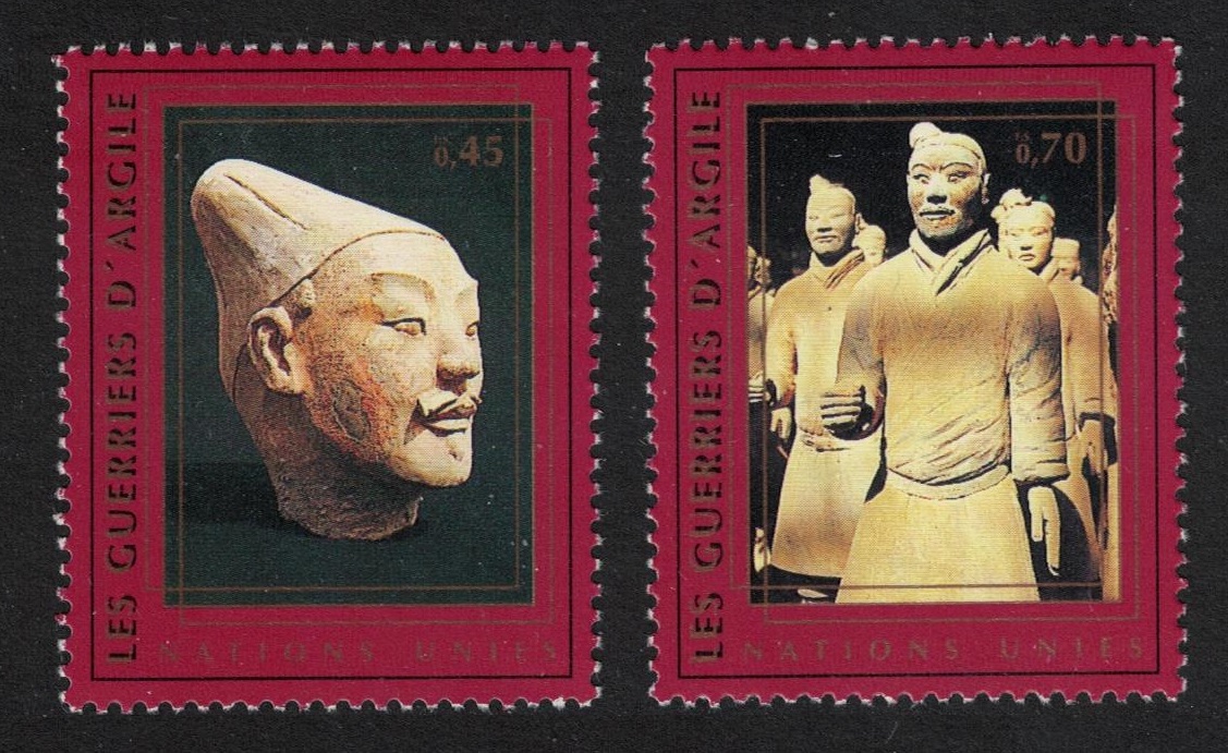 United Nations - Geneva Terracotta Warriors from Emperor Qin Shi Huang&#39;s Tomb 2v 1997 MNH SG#G330-G331