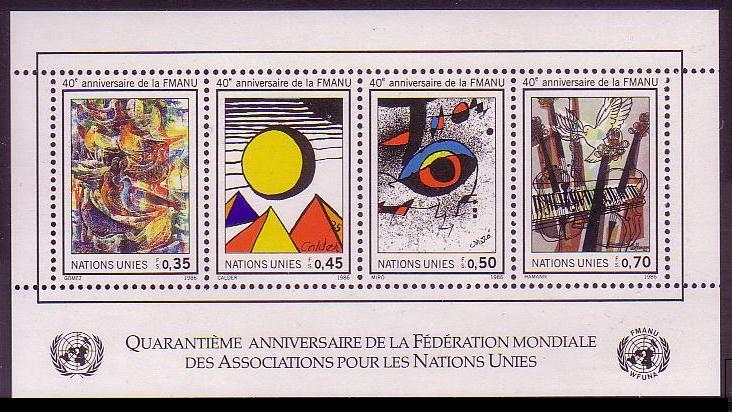 United Nations - Geneva 40th Anniversary of UN Associations MS 1988 MNH SG#150