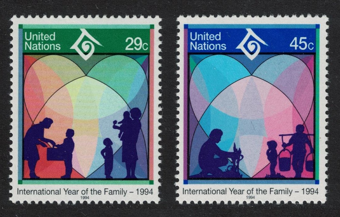 United Nations - New York International Year of the Family 2v Def 1994 MNH SG#647-648