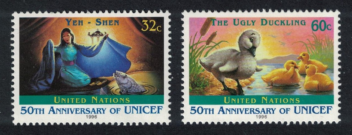 United Nations - New York UNICEF Children&#39;s Stories 2v 1996 MNH SG#708-709