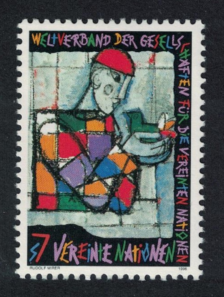 United Nations - Vienna Jester holding Dove World Federation 1996 MNH SG#V202