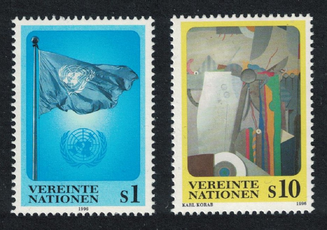 United Nations - Vienna UN Flag 2v 1996 MNH SG#V203-V204