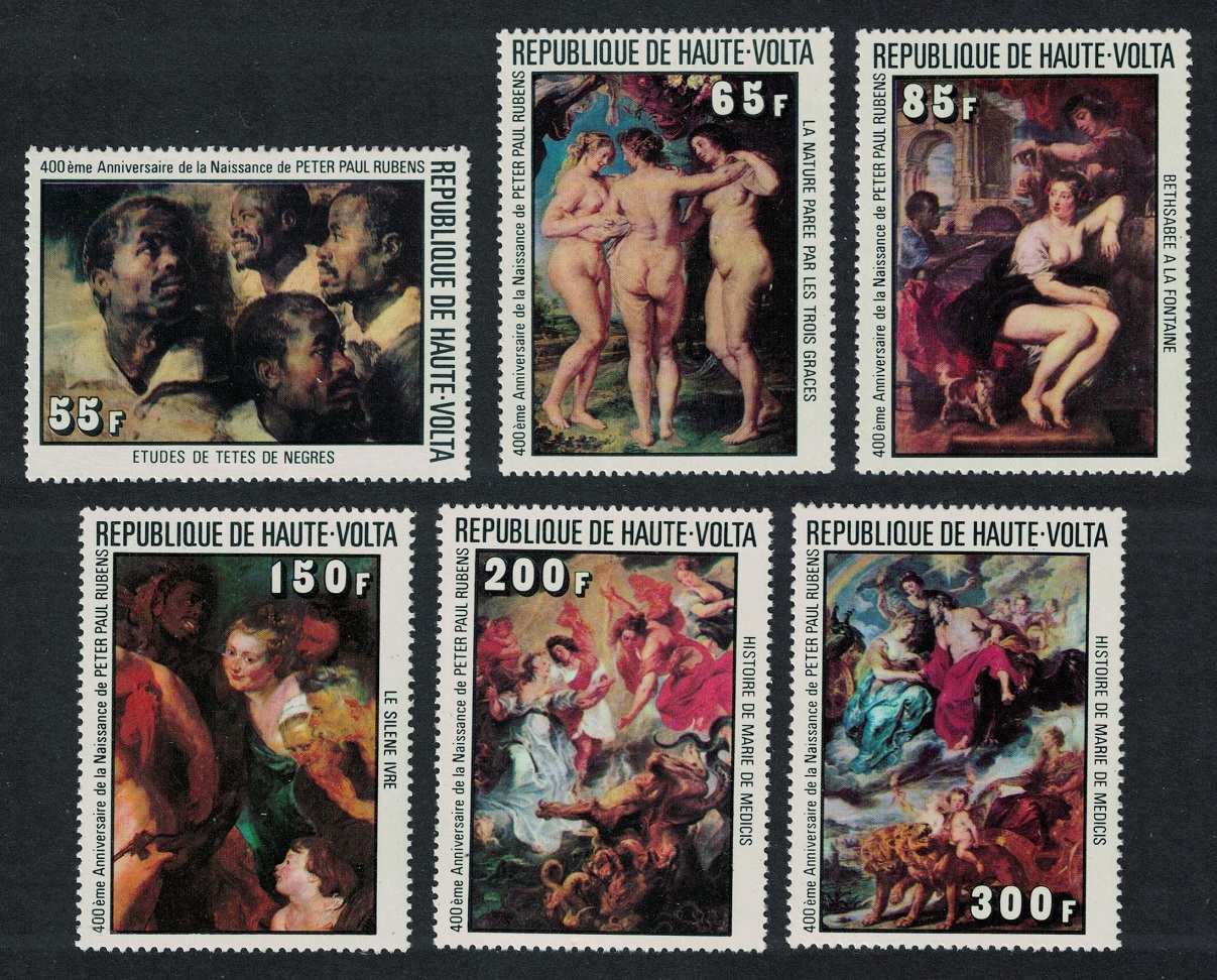 Upper Volta Rubens Paintings 6v 1977 MNH SG#458-463 Sc#446-451