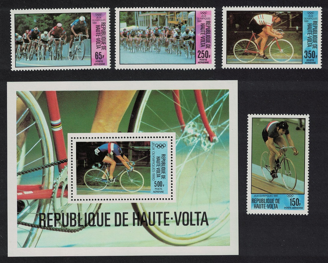 Upper Volta Olympic Games Moscow 4v+MS 1980 MNH SG#563-MS567 MI#795-798+Block 55 Sc#C258-C262