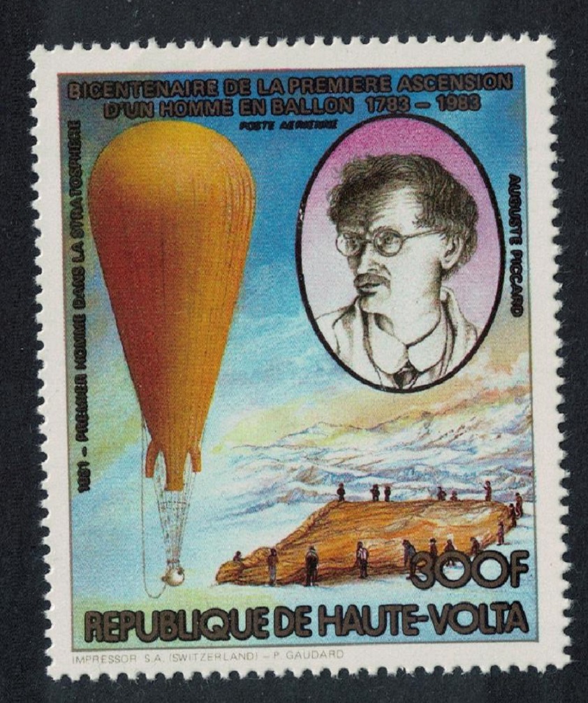 Upper Volta Auguste Piccard Manned Flight 1983 MNH SG#MS658