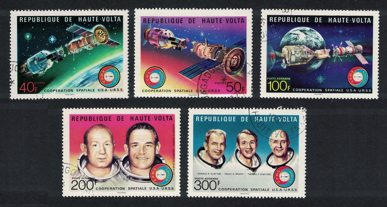 Upper Volta Soyuz-Apollo Space Flight 5v 6v 1976 CTO MI#581-585