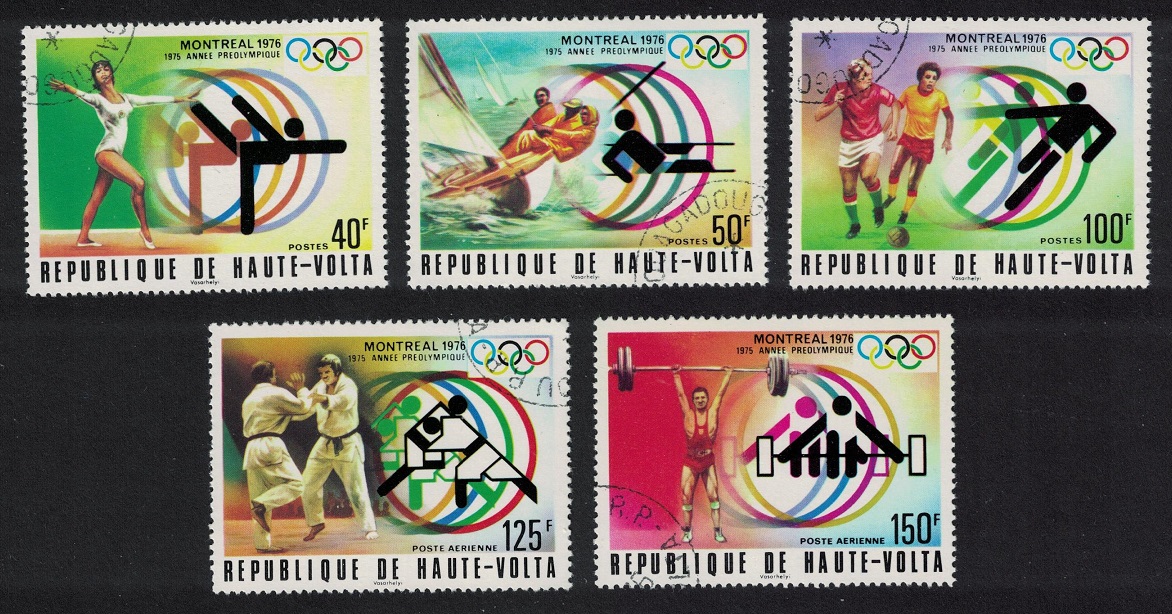 Upper Volta Summer Olympic Games Montreal 5v 1976 CTO MI#611-615 Sc#C230