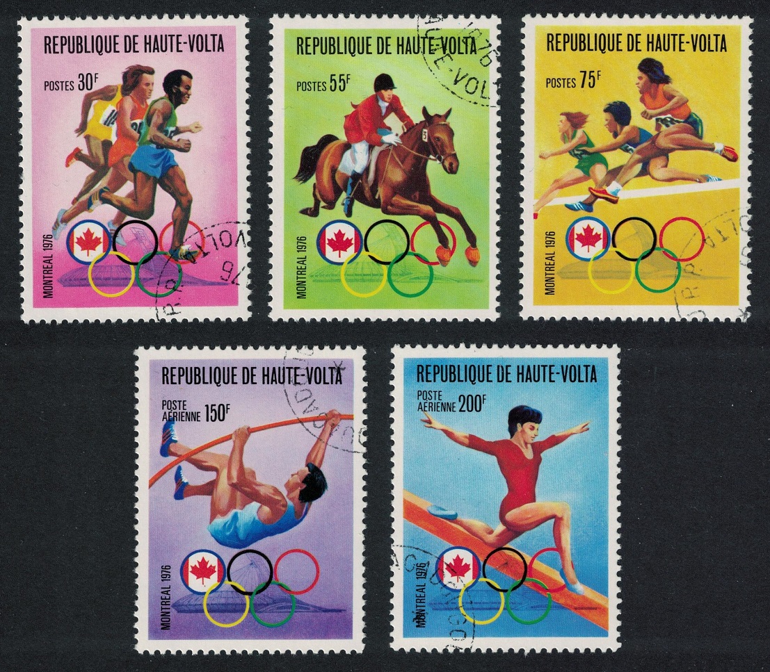 Upper Volta Summer Olympic Games Montreal 5v 1976 CTO MI#617-621 Sc#C233