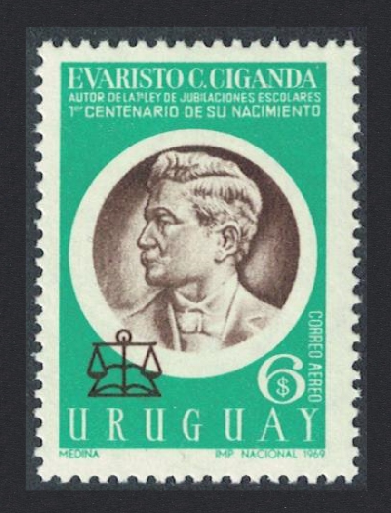 Uruguay Dr. Evaristo C Ciganda Politician Diplomat 1969 MNH SG#1422 MI#1162