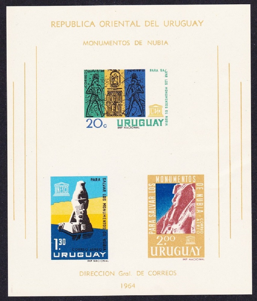 Uruguay Nubian Monument Preservation MS 1964 MNH SG#MS1247 Sc#C267a