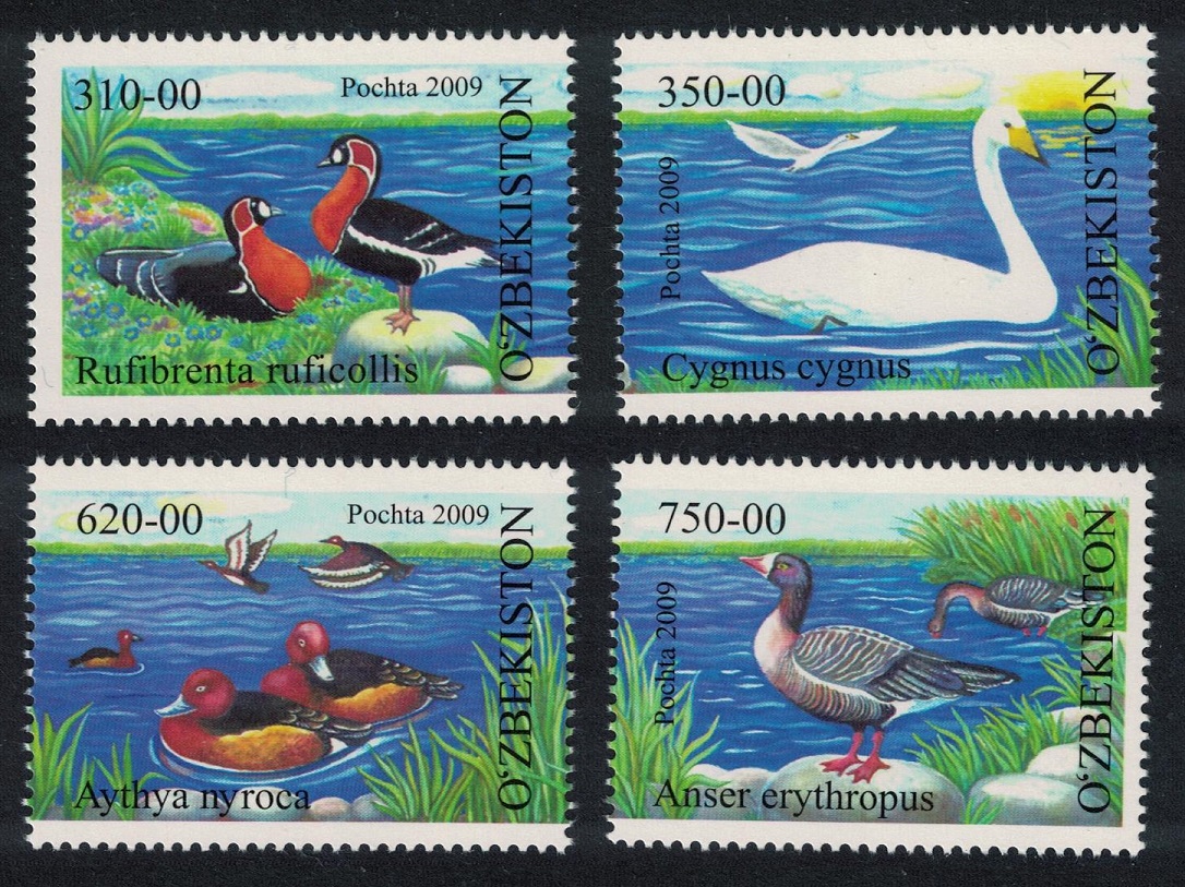 Uzbekistan Goose Swan Duck Water Birds 4v 2009 MNH SG#654-657 MI#807-810