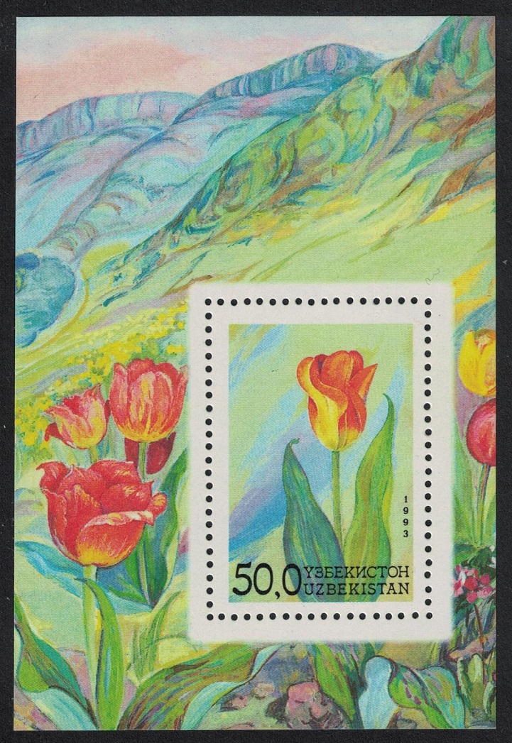 Uzbekistan Tulips Flowers MS 1993 MNH SG#MS41 MI#Block 2