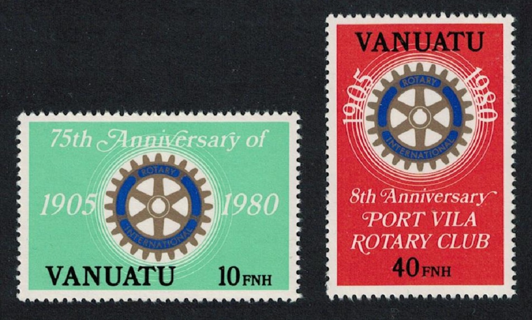 Vanuatu 75th Anniversary of Rotary International 2v 1980 MNH SG#300-3010E