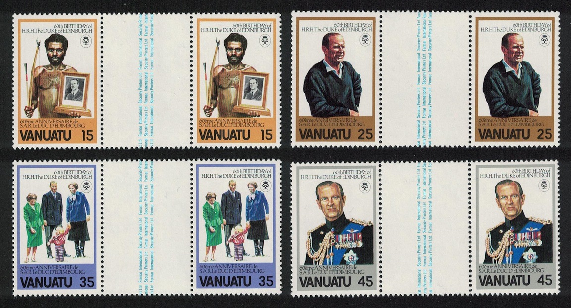 Vanuatu Duke of Edinburgh Award 4v Gutter Pairs 1981 MNH SG#311-314 Sc#304-307