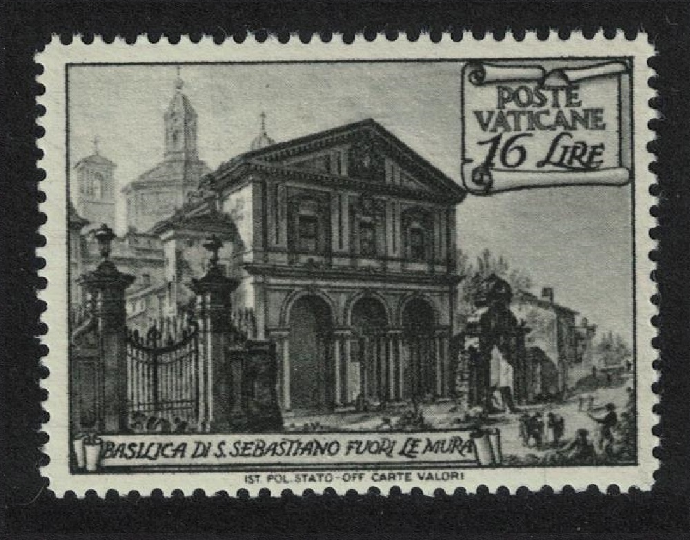 Vatican St Sebastian Basilique 1949 MNH SG#144A MI#154A Sc#127a