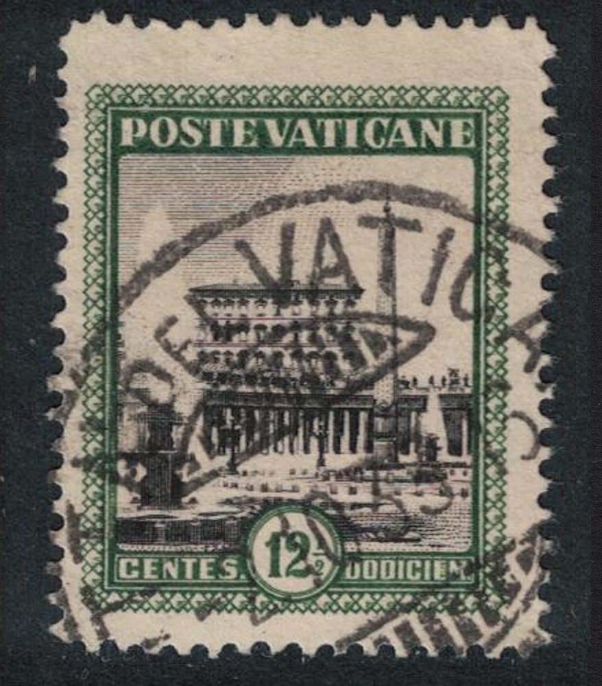 Vatican Wing of Vatican 12½c T2 1933 Canc SG#21