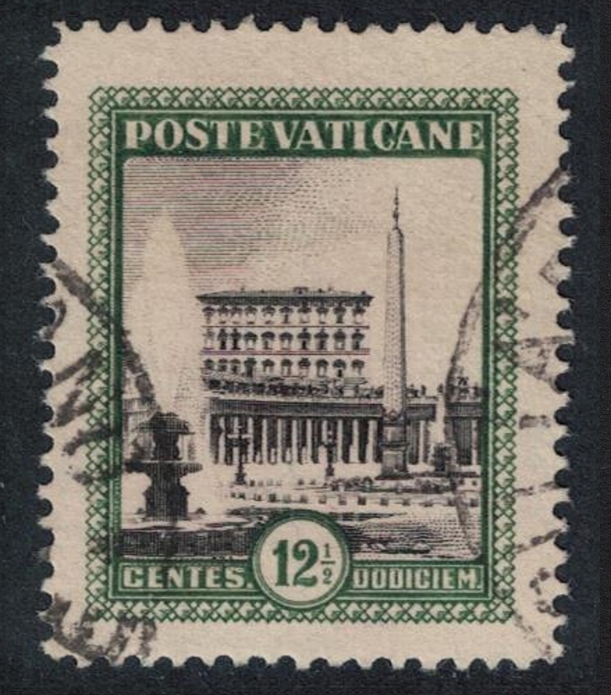 Vatican Wing of Vatican 12½c T3 1933 Canc SG#21