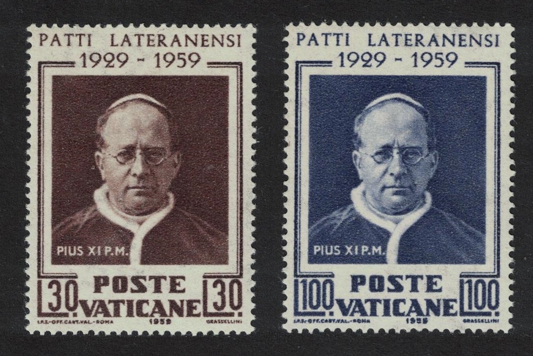 Vatican 30th Anniversary of Lateran Treaty 2v 1959 MH SG#292-293 Sc#254-255