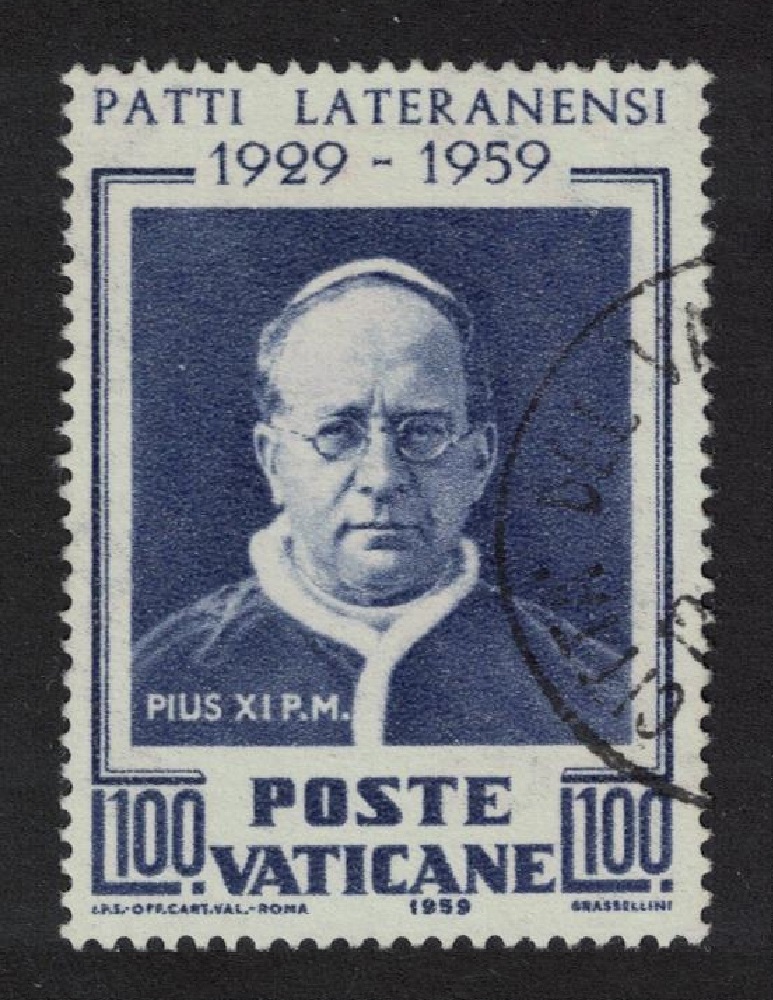 Vatican Pope Pius XI 100L 1959 Canc SG#293 Sc#255