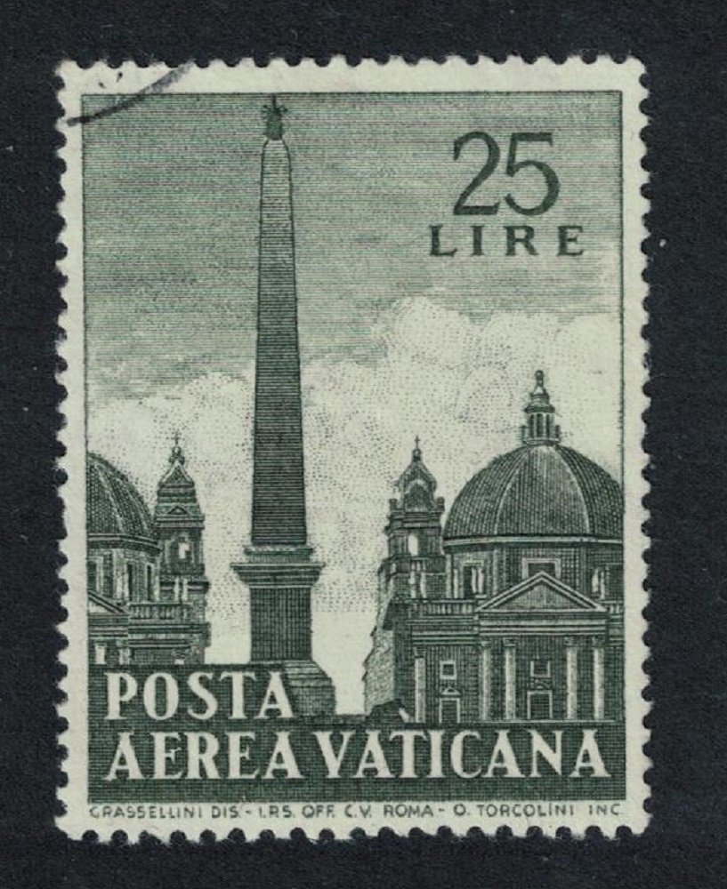 Vatican Church of St Mary in Montesanto Roman Obelisk 1959 Canc SG#299