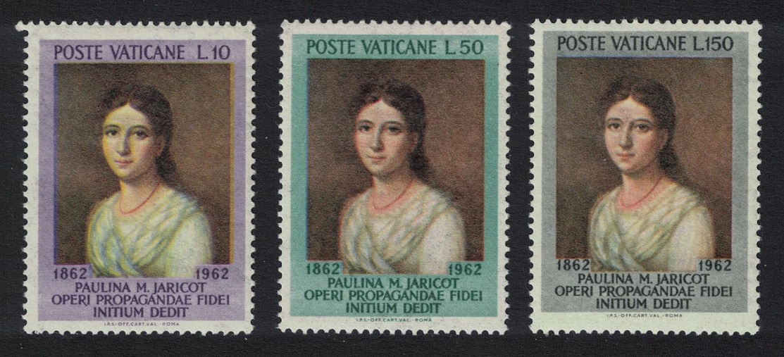 Vatican Paulina M Jaricot 3v 1962 MH SG#382-384 Sc#338-340