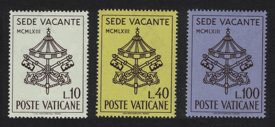 Vatican Vacant See 3v 1963 MNH SG#406-408 Sc#362-364