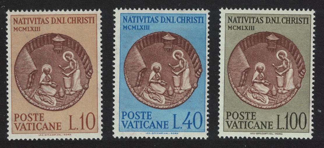 Vatican Christmas 3v 1963 MNH SG#413-415 Sc#372-374