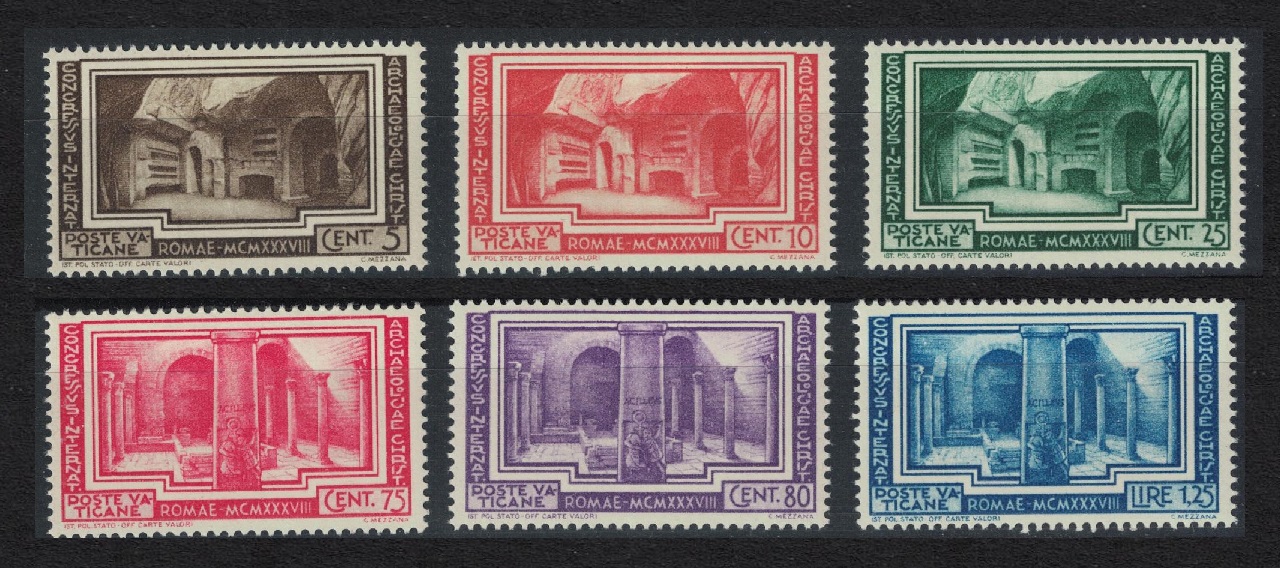 Vatican International Christian Archaeological Congress 6v 1938 MH SG#63-68