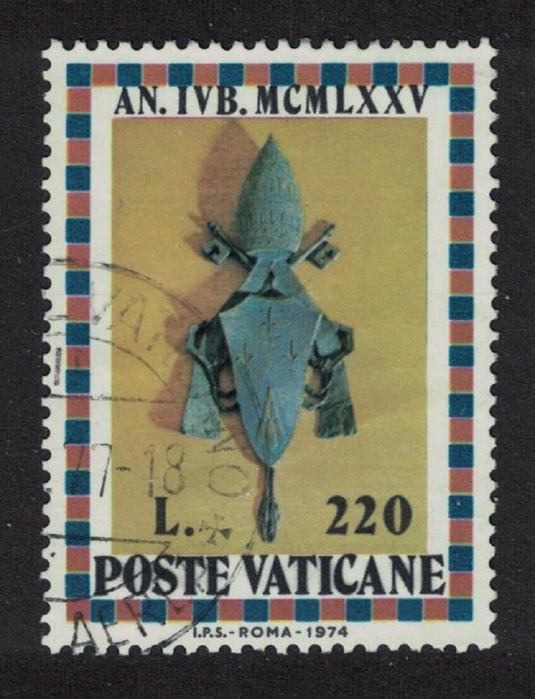 Vatican Arms of Pope Paul VI 1974 Canc SG#631 Sc#570