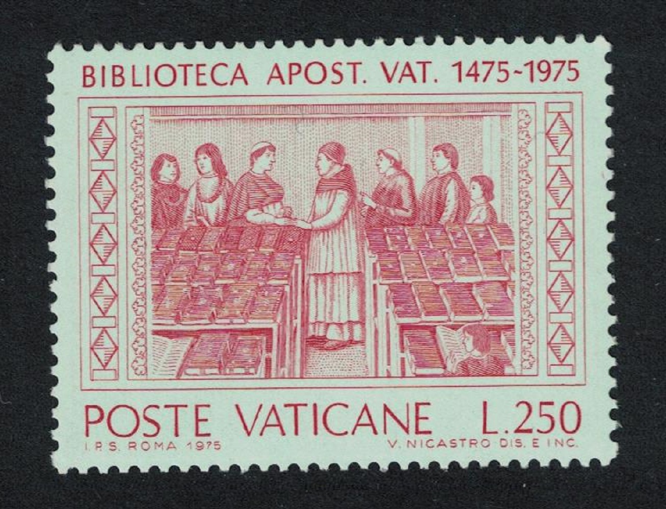 Vatican 500th Anniversary of Apostolic Library 250L 1975 MNH SG#645 Sc#583