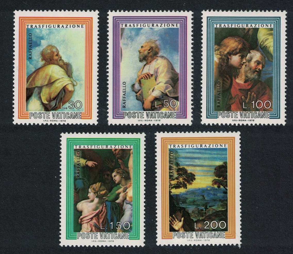 Vatican Details of Raphael&#39;s &#39;Transfiguration&#39; 5v 1976 MNH SG#659-662