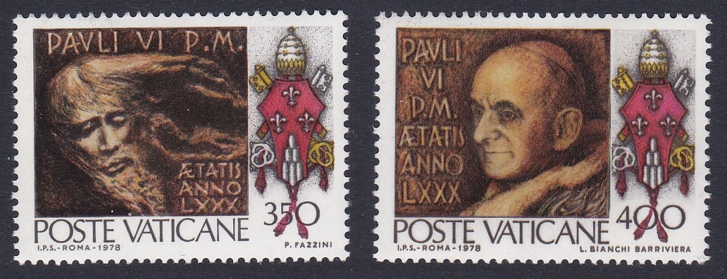 Vatican 80th Birthday of Pope Paul VI 1978 MNH SG#694-695 Sc#630-631