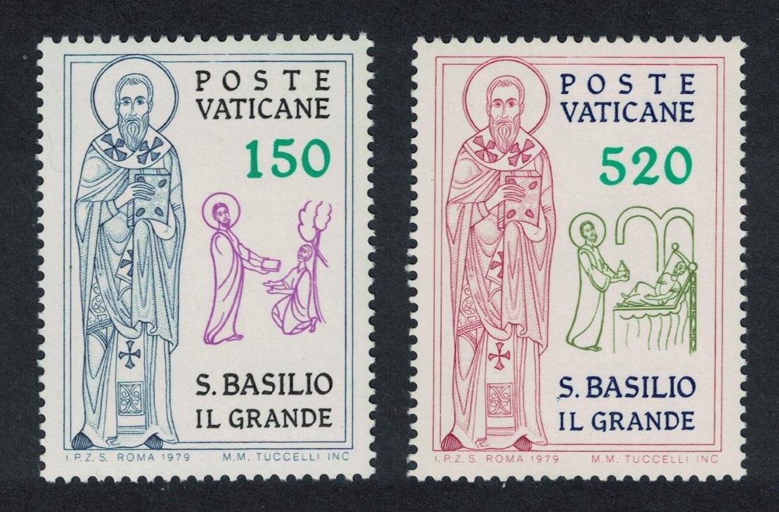 Vatican 160th Death Anniversary of St Basil the Great 2v 1979 MNH SG#723-724 Sc#652-653