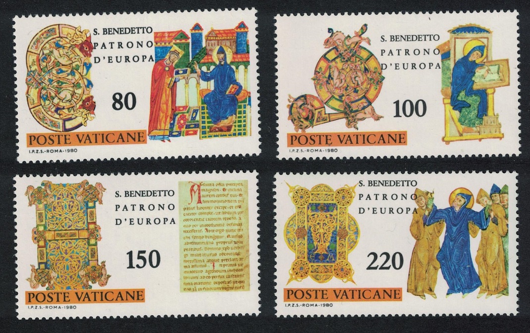 Vatican 1500th Birth Anniversary of St Benedict 4v 1980 MNH SG#735-738 Sc#668-671