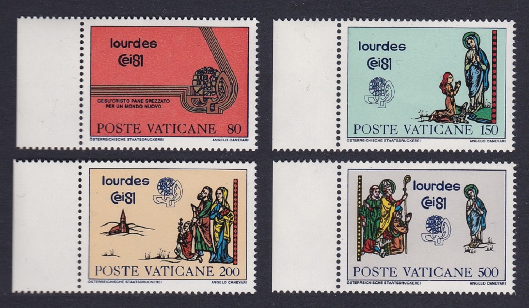 Vatican 42nd International Eucharistic Congress 4v with margins 1981 MNH SG#761-764 Sc#687-690