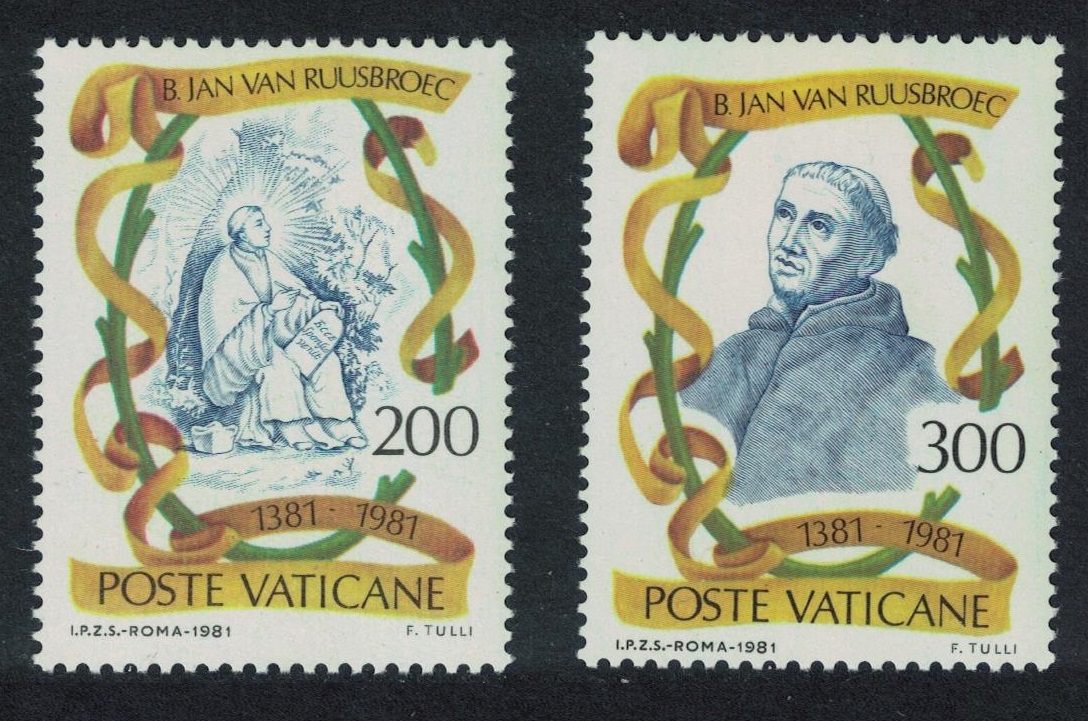 Vatican 600th Death Anniversary of Jan van Ruusbroek 2v 1981 MNH SG#765-766 Sc#692-693