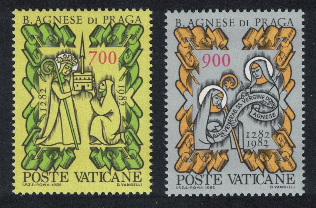 Vatican Blessed Agnes of Prague 2v 1982 MNH SG#779-780 Sc#705-706