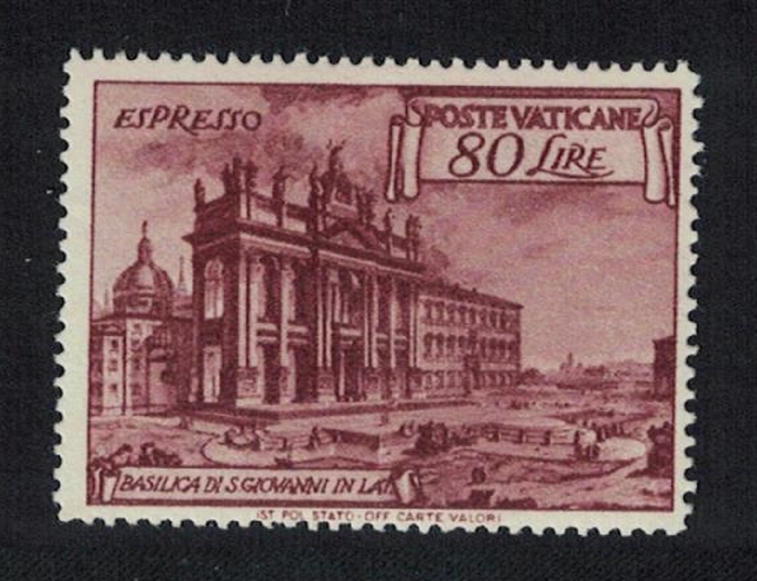 Vatican Express Mail St John&#39;s Basilica 1949 MH SG#E150 Sc#E12