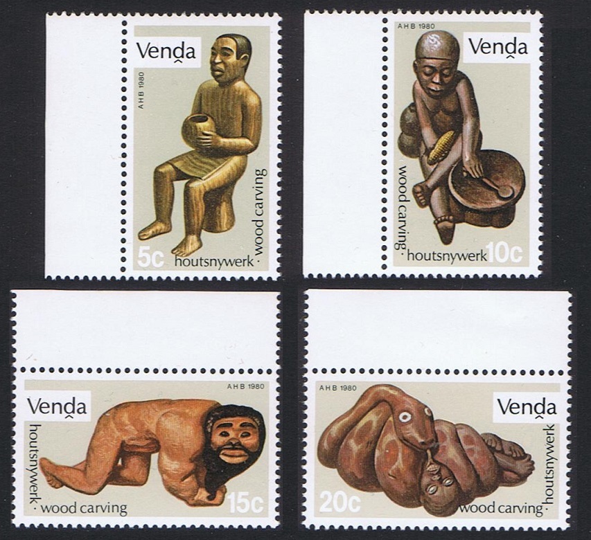 Venda Wood Carving 4v Margins 1980 MNH SG#22-25