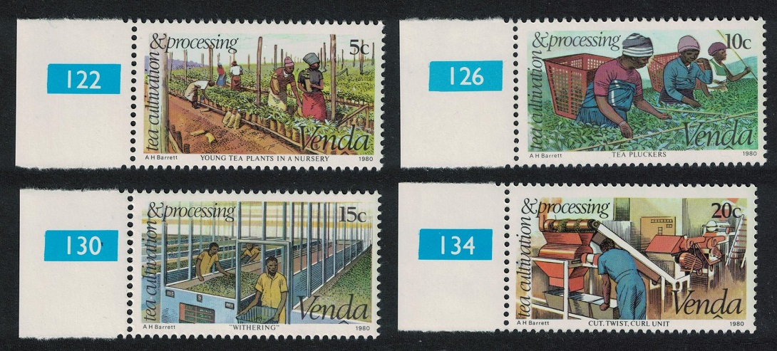 Venda Tea Cultivation 4v Margins 1980 MNH SG#26-29