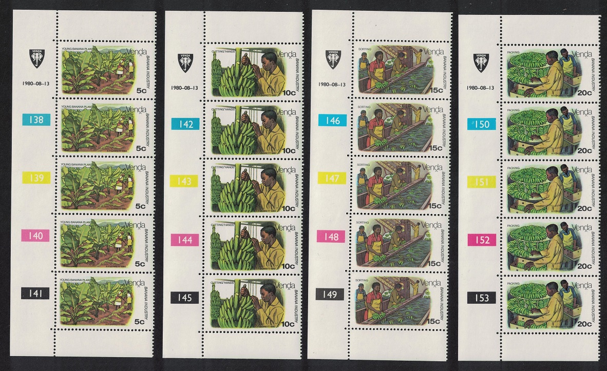 Venda Banana Cultivation 4v Strips 1980 MNH SG#30-33