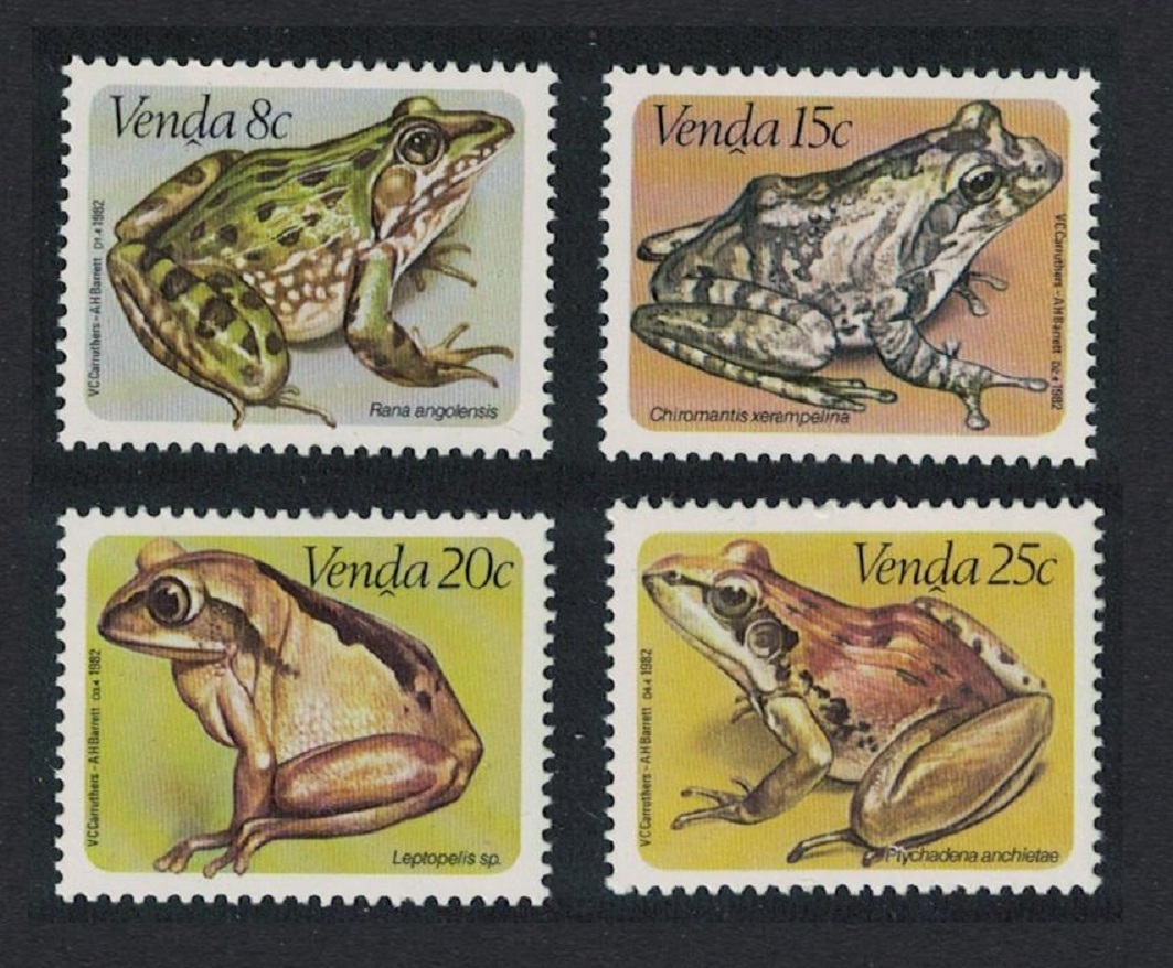 Venda Frogs 4v 1982 MNH SG#67-70