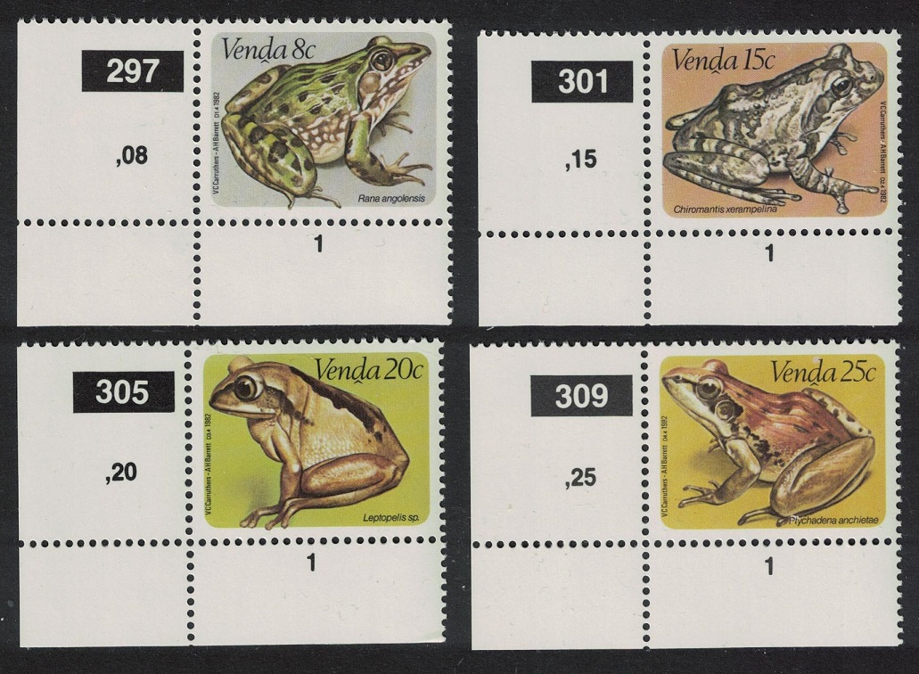 Venda Frogs 4v Corners 1982 MNH SG#67-70