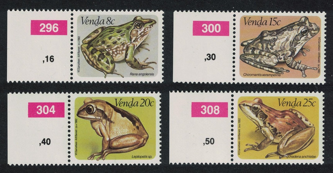 Venda Frogs 4v Margins 1982 MNH SG#67-70