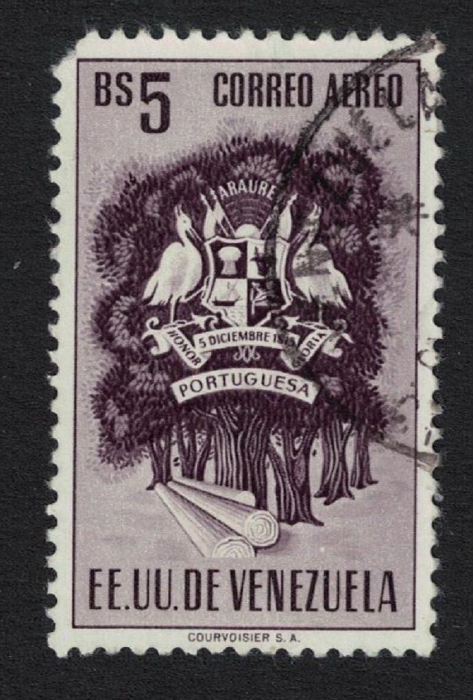 Venezuela Pelicans Birds State of Portuguesa 5Bs Def2 1951 Canc SG#1183 Sc#C498