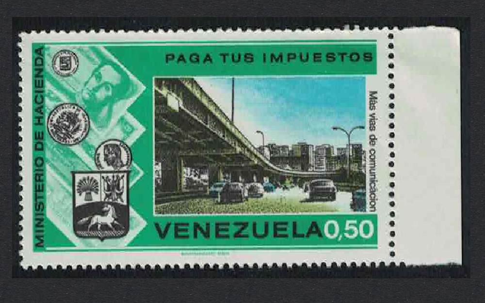 Venezuela Cars &#39;Pay Your Taxes&#39; Campaign 0.50B 1974 MNH SG#2265