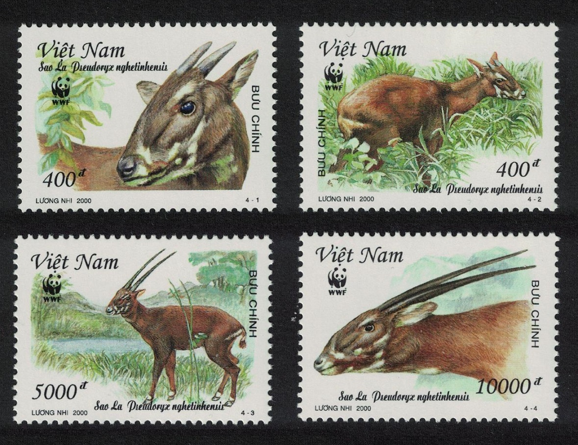 Vietnam WWF Sao La 4v 2000 MNH SG#2325-2328 MI#3063-3066 Sc#2966-2969