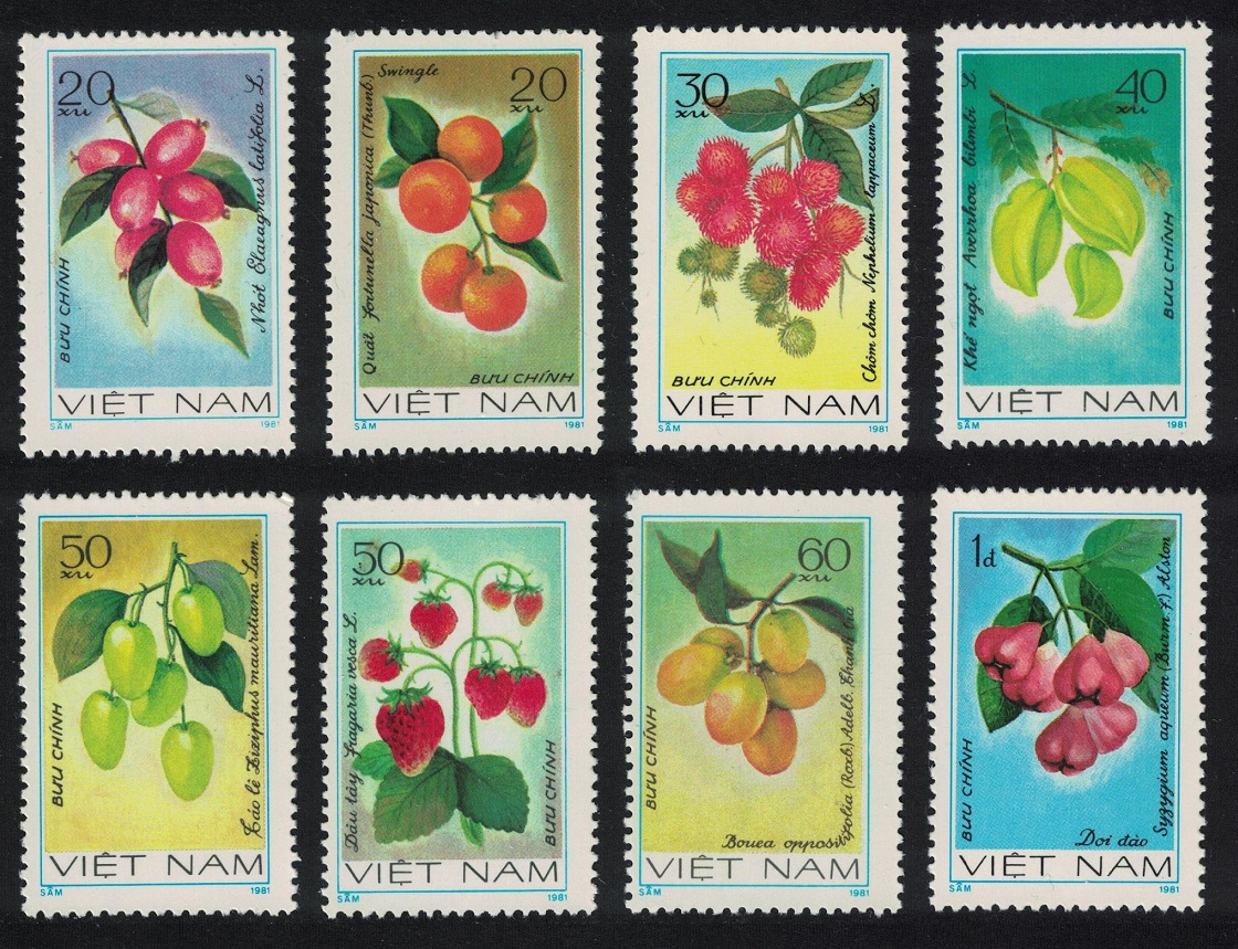 Vietnam Strawberries Fruit 8v 1980 MNH SG#422-429 MI#1179A-1186A Sc#1141-1148